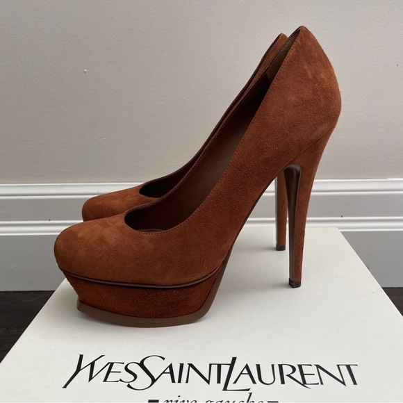 COPY - YSL Tribute Suede Leather Platform Pumps - Picture 2 of 11